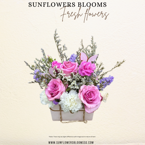 Alora 3 Pink Rose Bucket