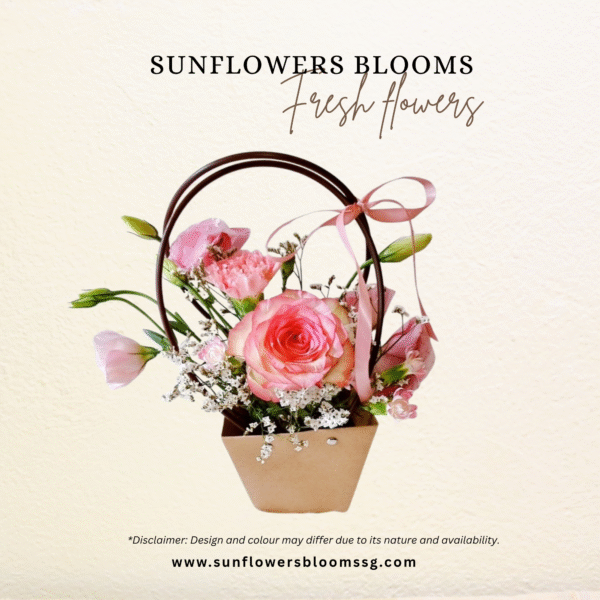 Pink Rose Bucket